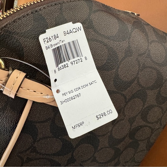 Coach Peyton Signature Cora Domed Satchel *NWT* - Picture 5 of 10